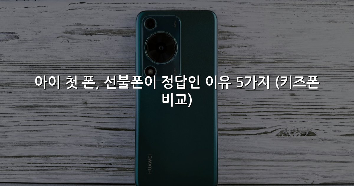 아이 첫 폰, 선불폰이 정답인 이유 5가지 (키즈폰 비교)