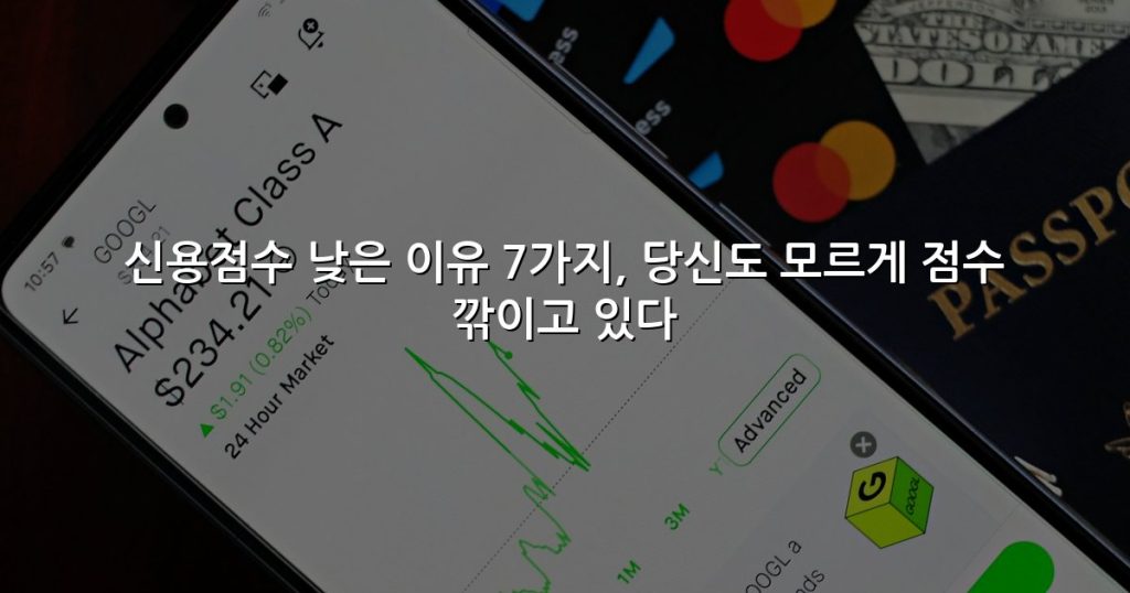 신용점수 낮은 이유 7가지, 당신도 모르게 점수 깎이고 있다