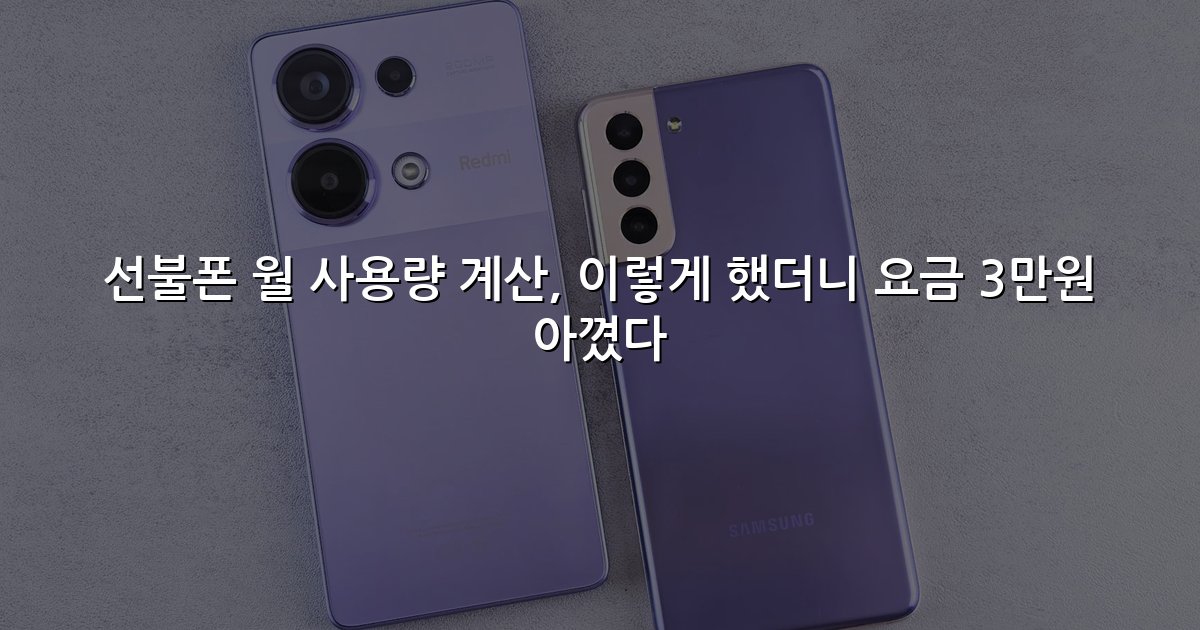 선불폰 월 사용량 계산, 이렇게 했더니 요금 3만원 아꼈다