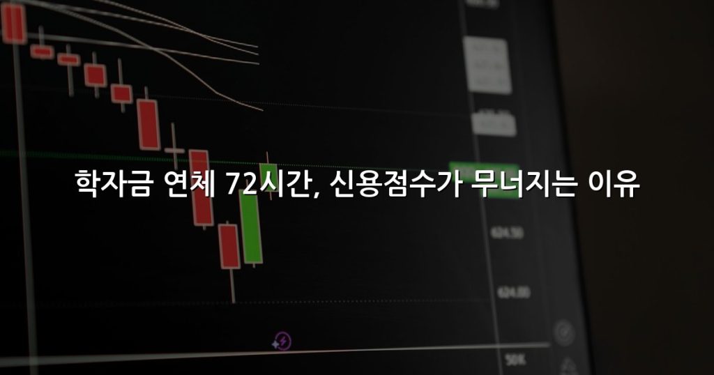 학자금 연체 72시간, 신용점수가 무너지는 이유