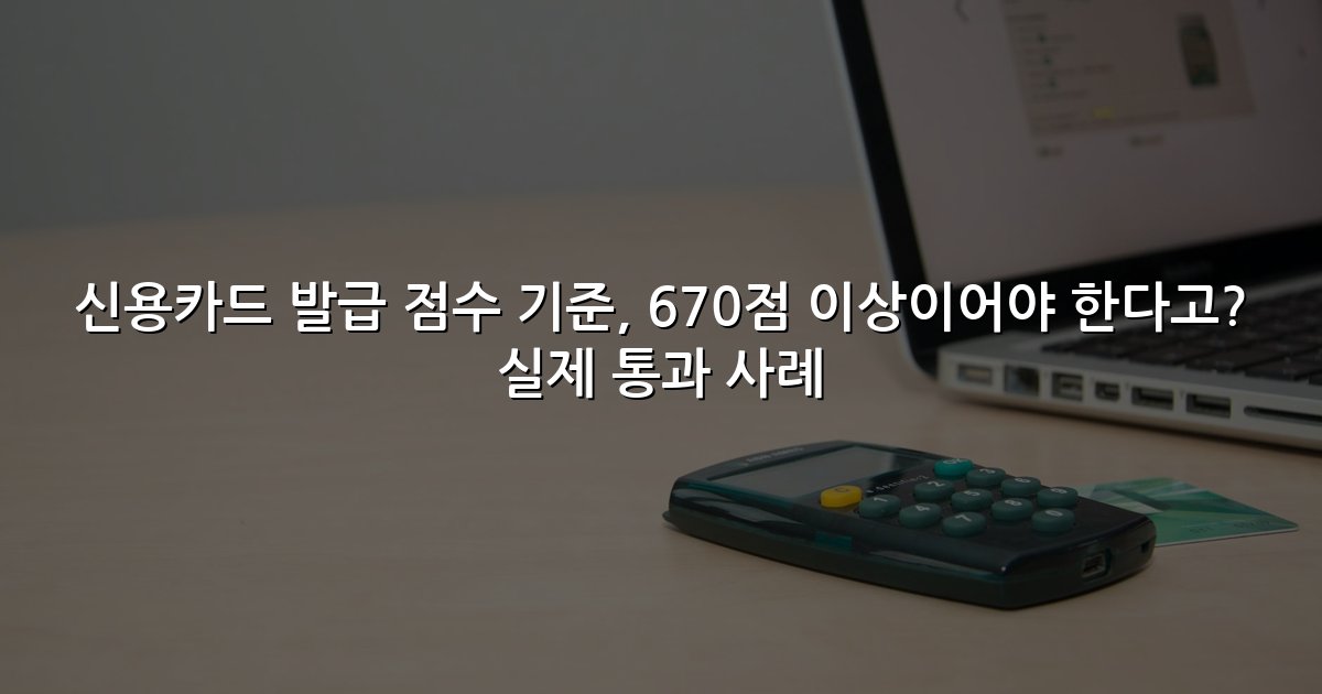 신용카드 발급 점수 기준, 670점 이상이어야 한다고? 실제 통과 사례