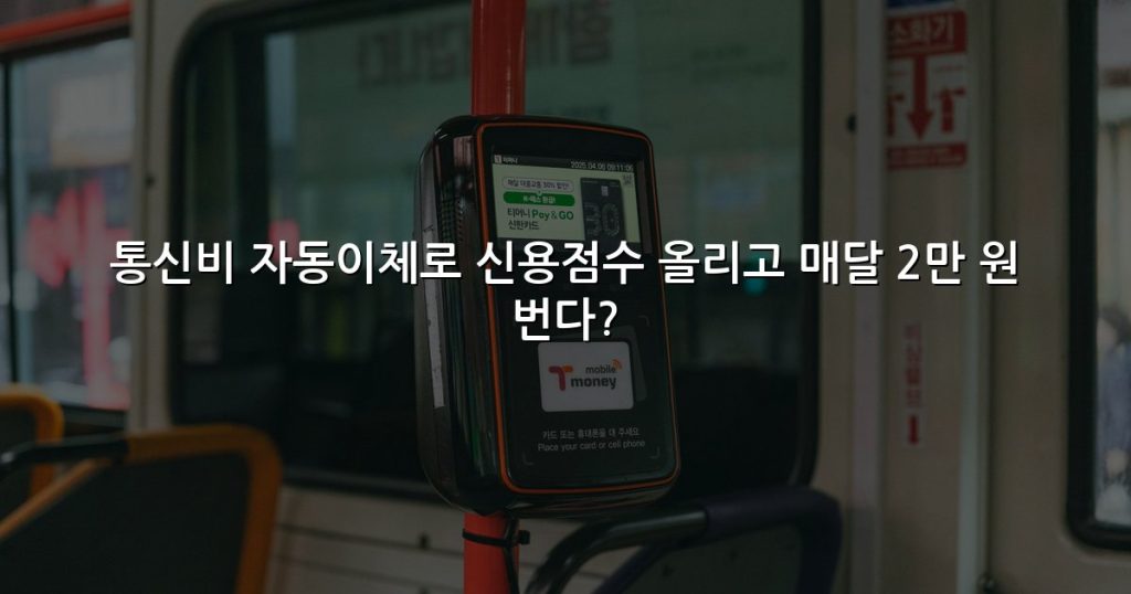통신비 자동이체로 신용점수 올리고 매달 2만 원 번다?