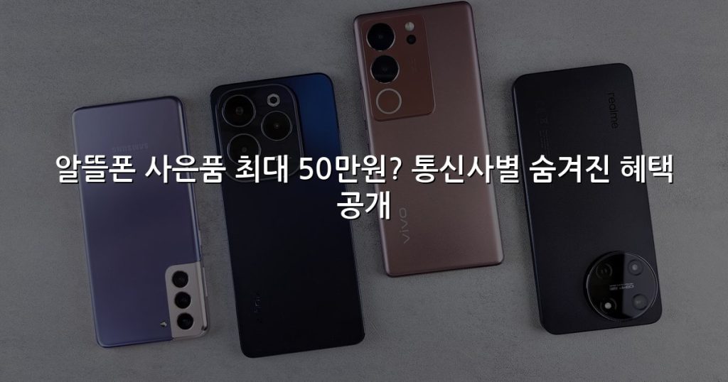알뜰폰 사은품 최대 50만원? 통신사별 숨겨진 혜택 공개